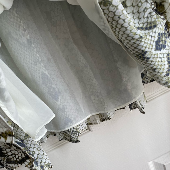 J. Crew Python Snake Print Pleated Midi Skirt - Picture 8 of 11